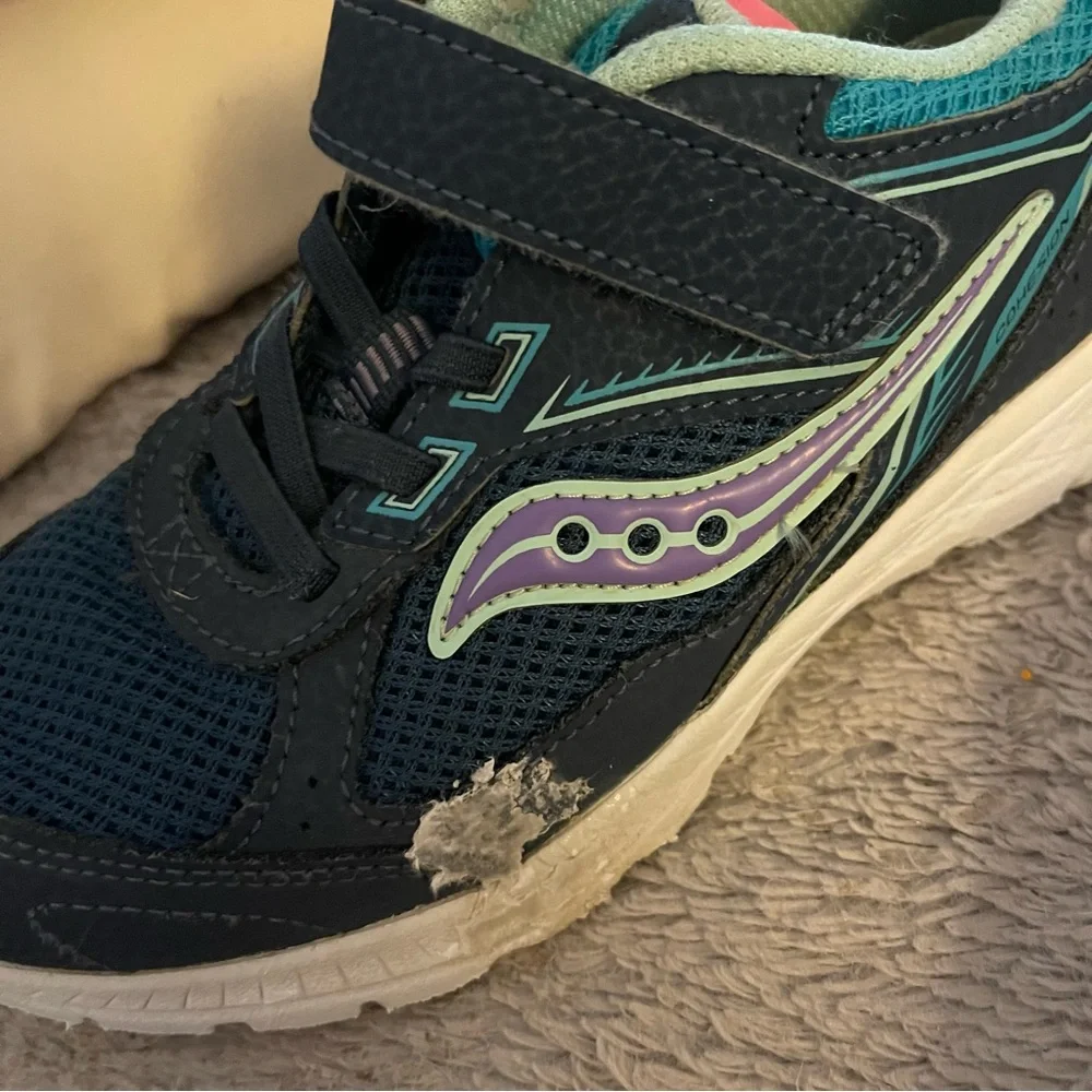 Saucony Kid’s Blue Cohesion 14 A/C Comfort Shoes Sneakers - Size 2 Youth